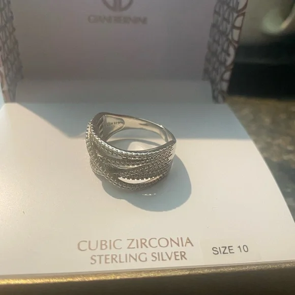 NWOT Gianni Bernini Sterling Silver Ring 925 - Picture 1 of 5